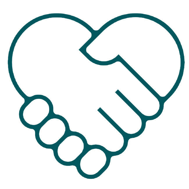 Icon of two hand shaking
